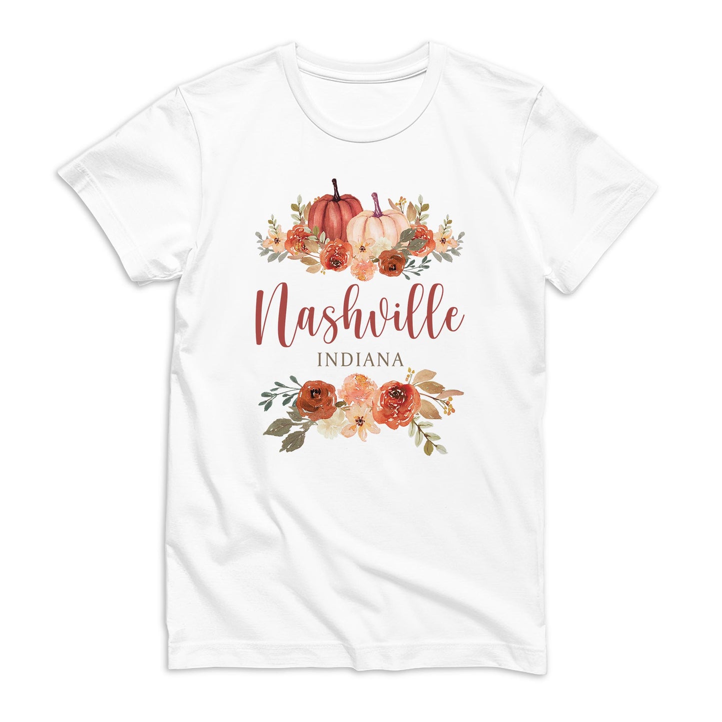 Bella Canvas T-Shirt White-Fall & Harvest Nashville Indiana -0