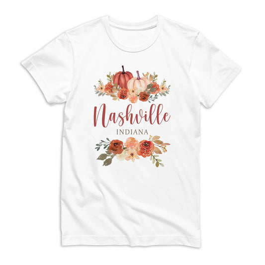 Bella Canvas T-Shirt White-Fall & Harvest Nashville Indiana -0