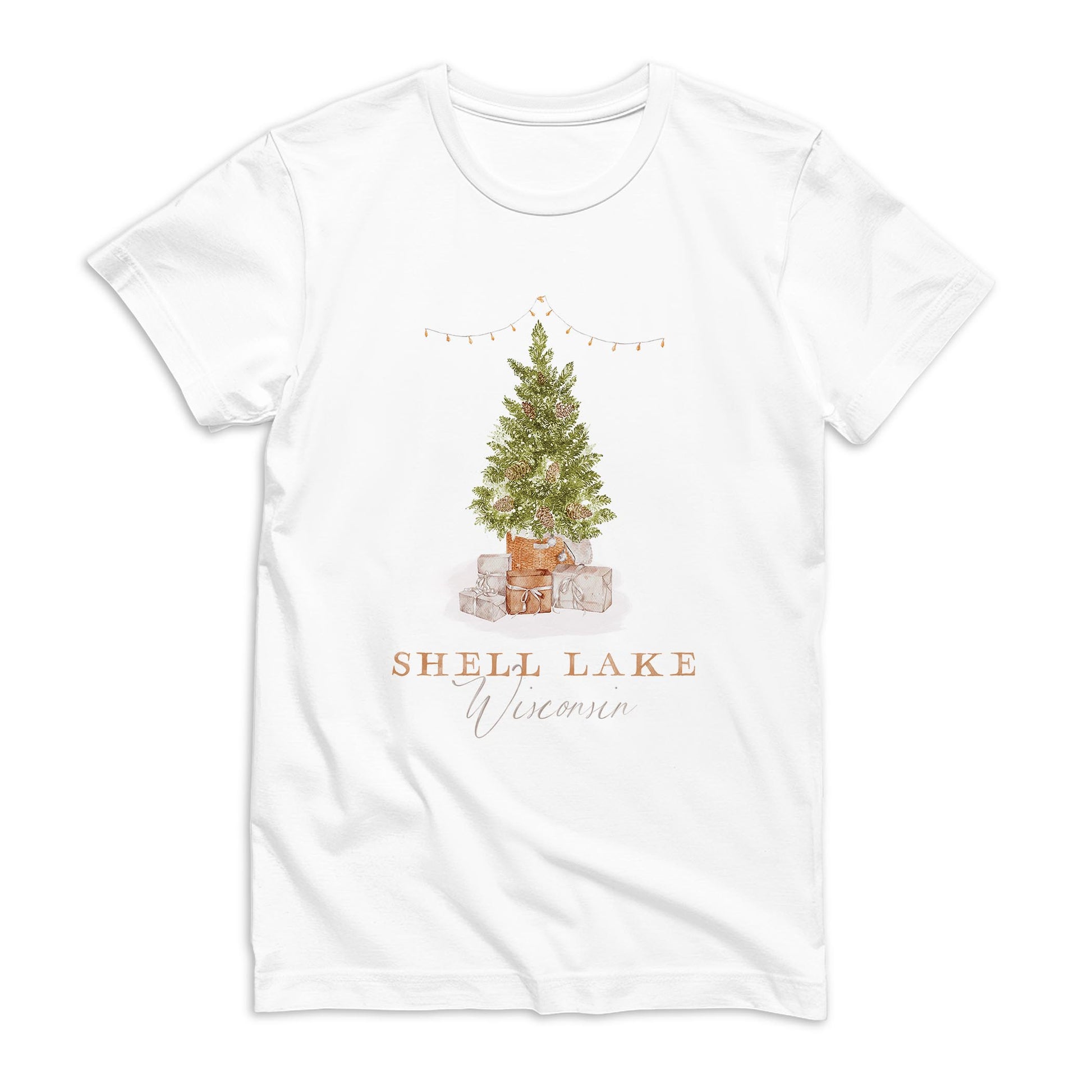 Bella Canvas T-Shirt White-Cottage Tree Shell Lake Wisconsin -0