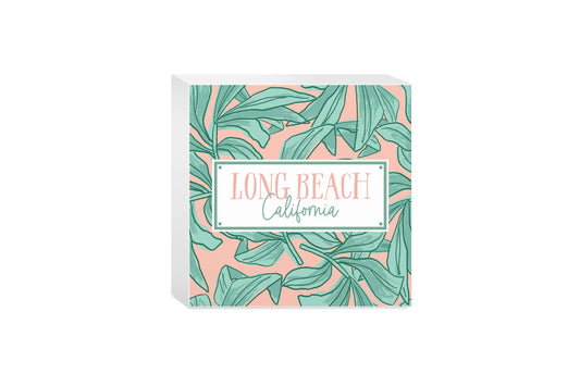 5x5 Wood Block-Love+Local Lush Tropics -0