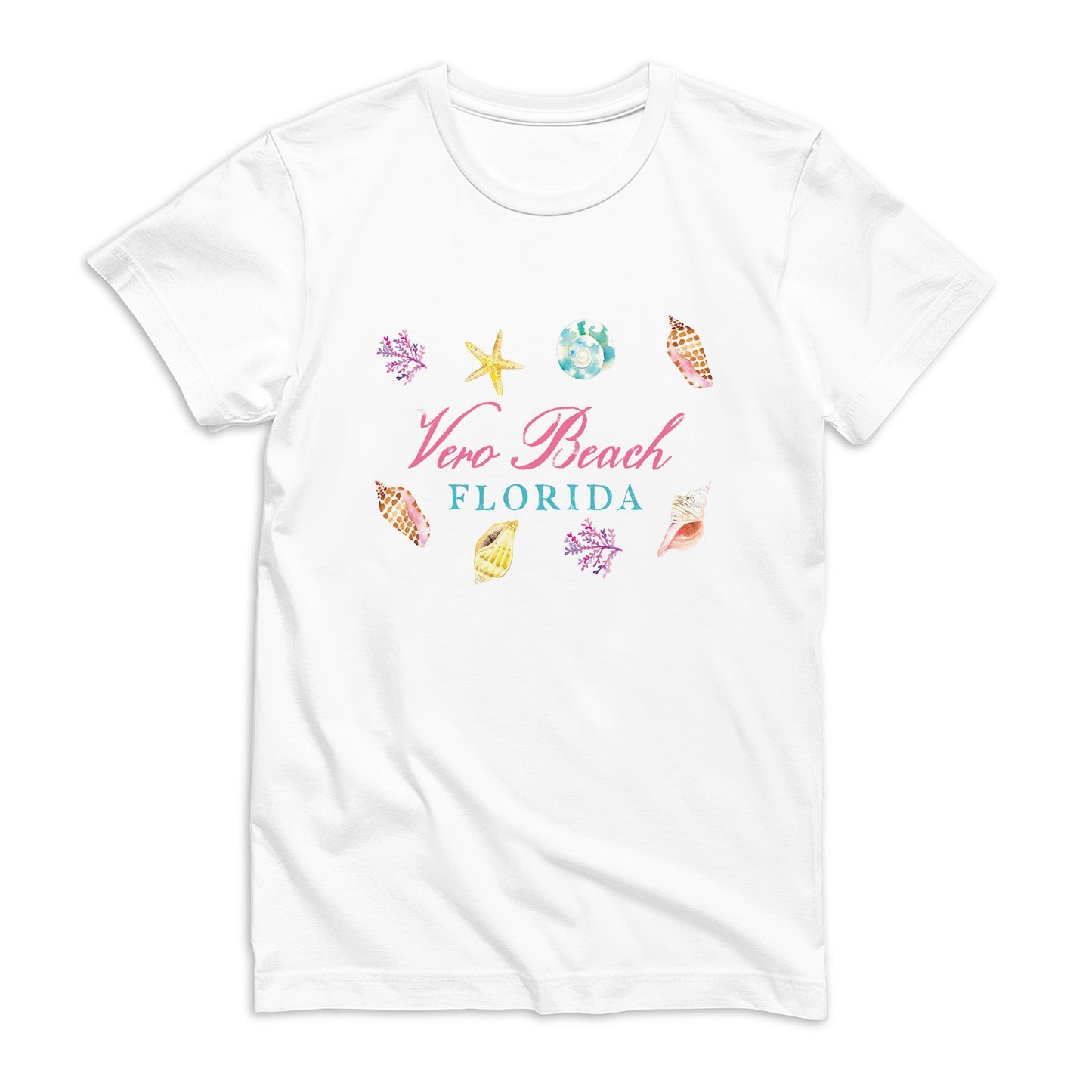 Bella Canvas Youth T-Shirt White-Shells & Shoreline Vero Beach Florida -0