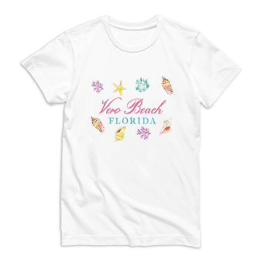 Bella Canvas Youth T-Shirt White-Shells & Shoreline Vero Beach Florida -0