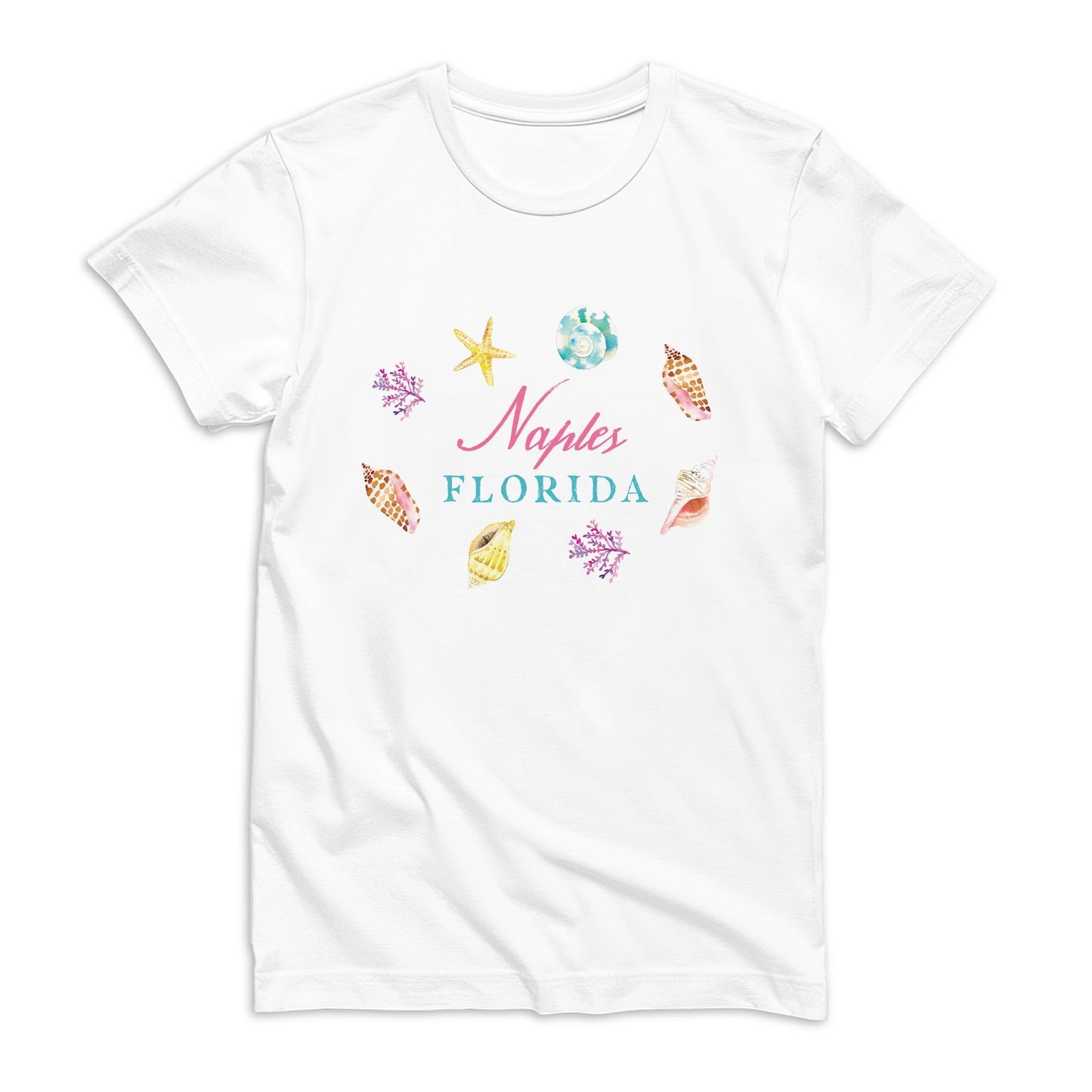 Bella Canvas Youth T-Shirt White-Shells & Shoreline Naples Florida -0