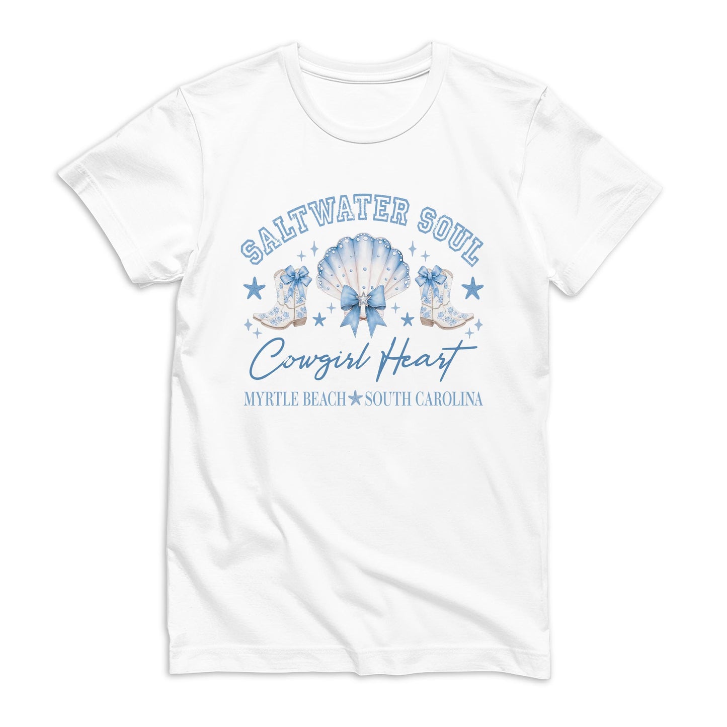 Bella Canvas Youth T-Shirt White-Love+Local Coastal Cowgirl -0