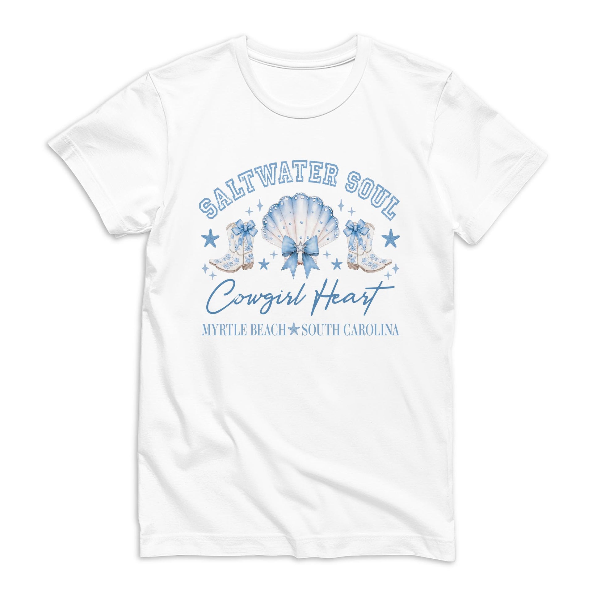 Bella Canvas Youth T-Shirt White-Love+Local Coastal Cowgirl -0