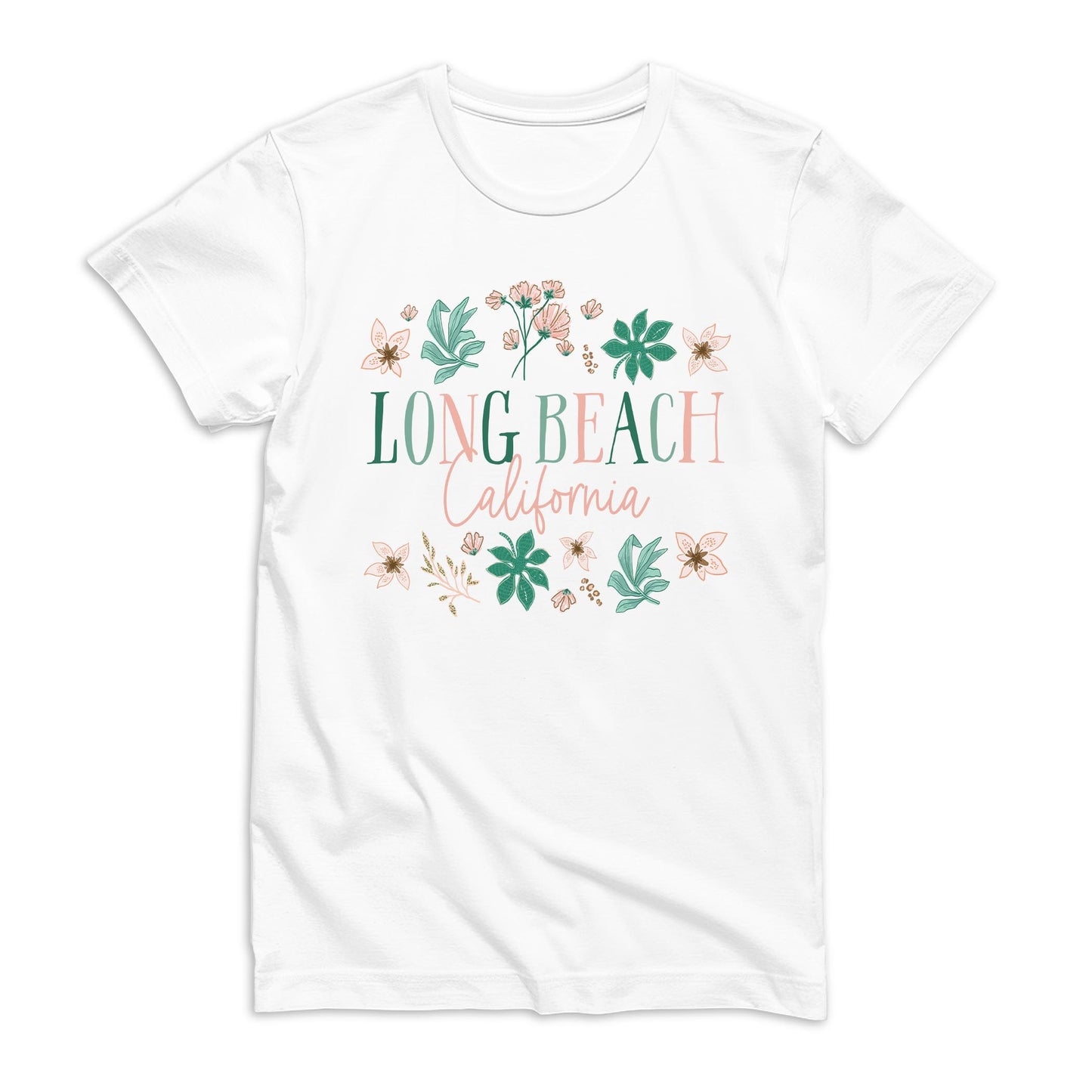 Bella Canvas Youth T-Shirt White-Love+Local Lush Tropics -0