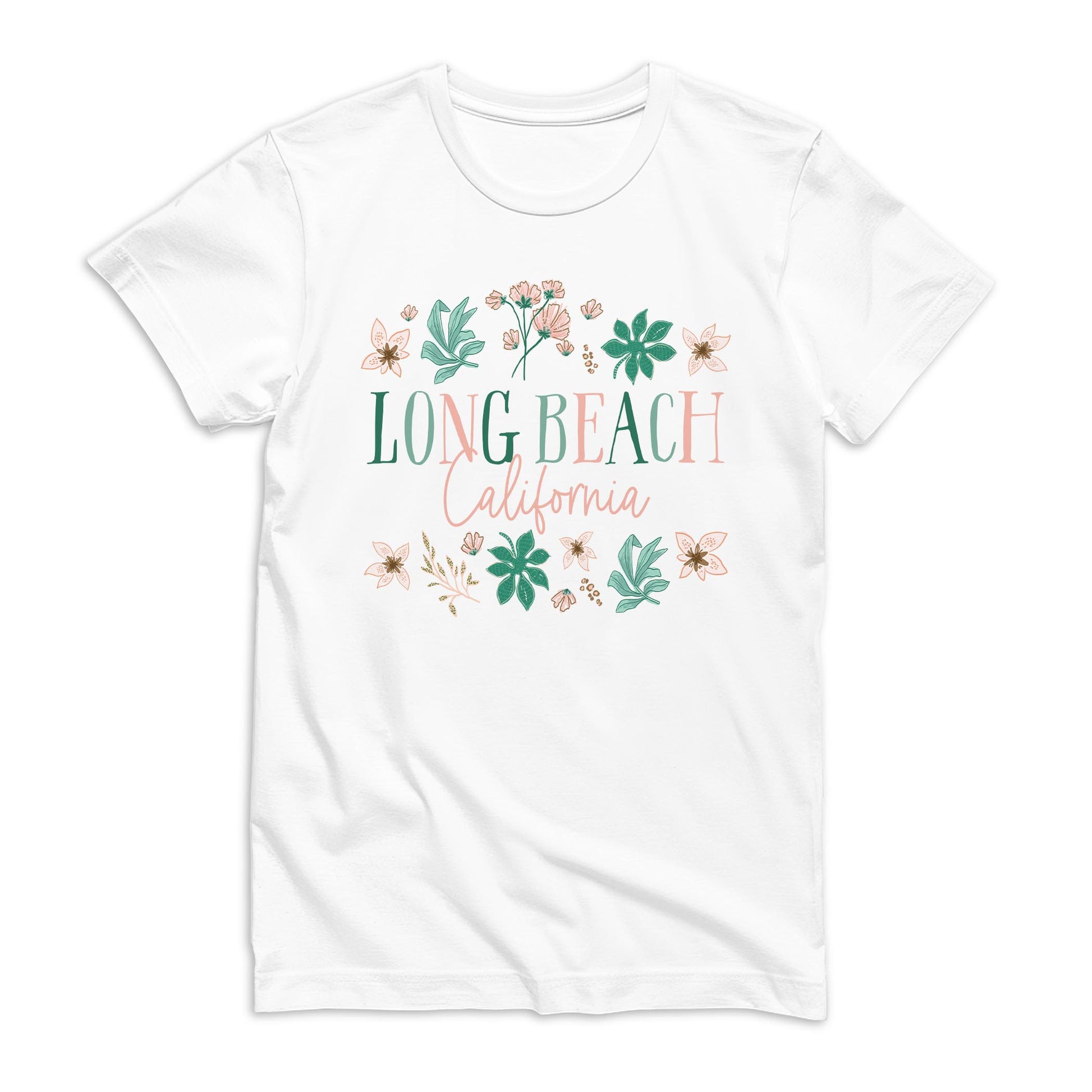 Bella Canvas Youth T-Shirt White-Love+Local Lush Tropics -0