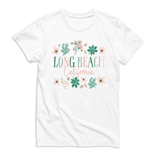 Bella Canvas Youth T-Shirt White-Love+Local Lush Tropics -0