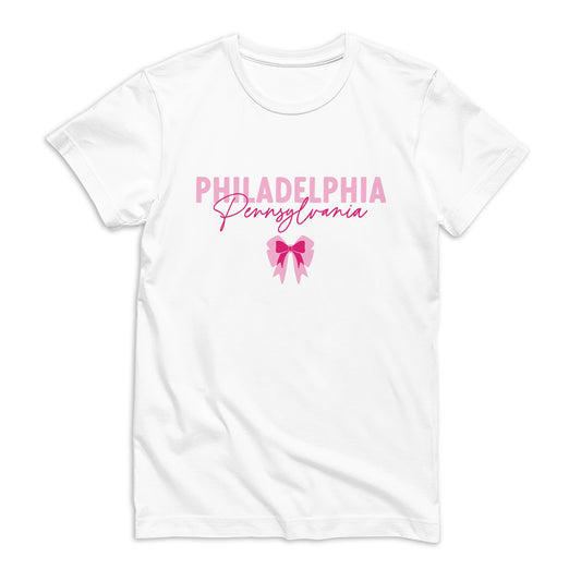 Bella Canvas Youth T-Shirt White-Love+Local Bonita Bows -0