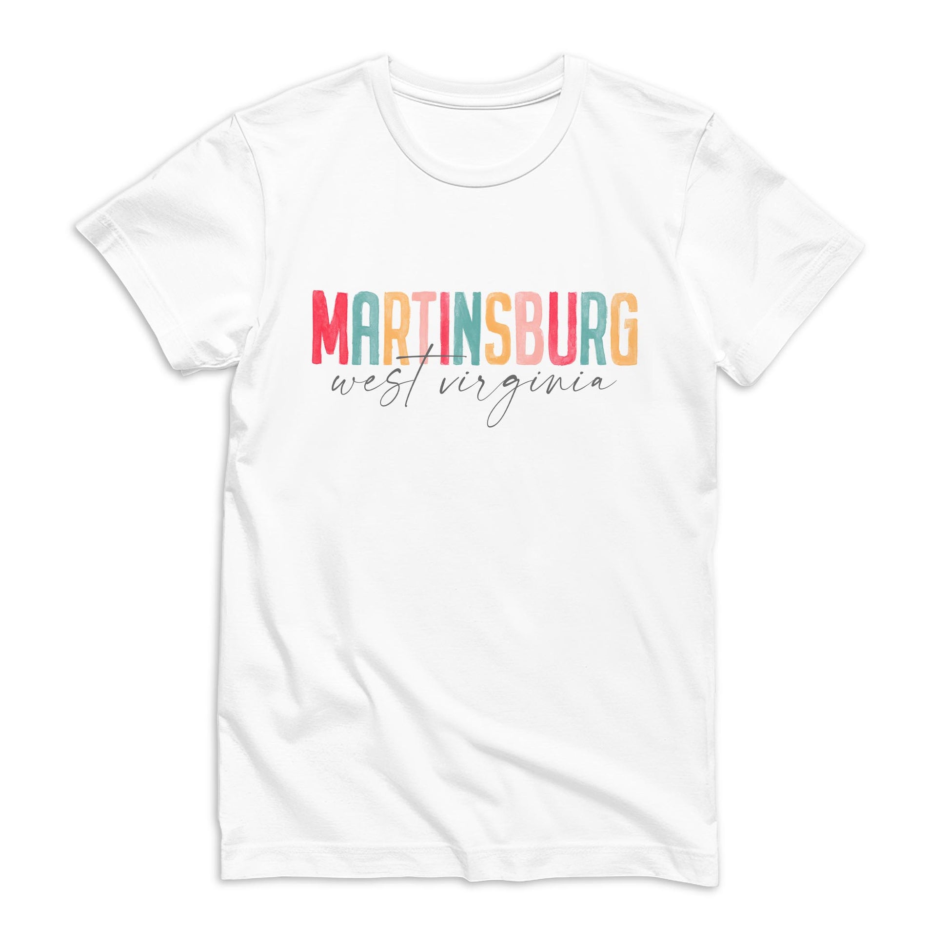 Bella Canvas Youth T-Shirt White-L+L Watercolor City -0