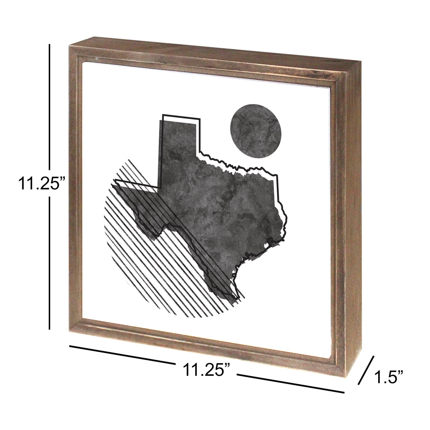 Black And White Geometric On White Texas | Wood Sign | Eaches | Min 1