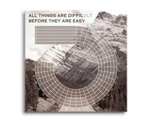 Mountain Road Habit Tracker All Things| Hi-Def Glass Art | Eaches | Min 2