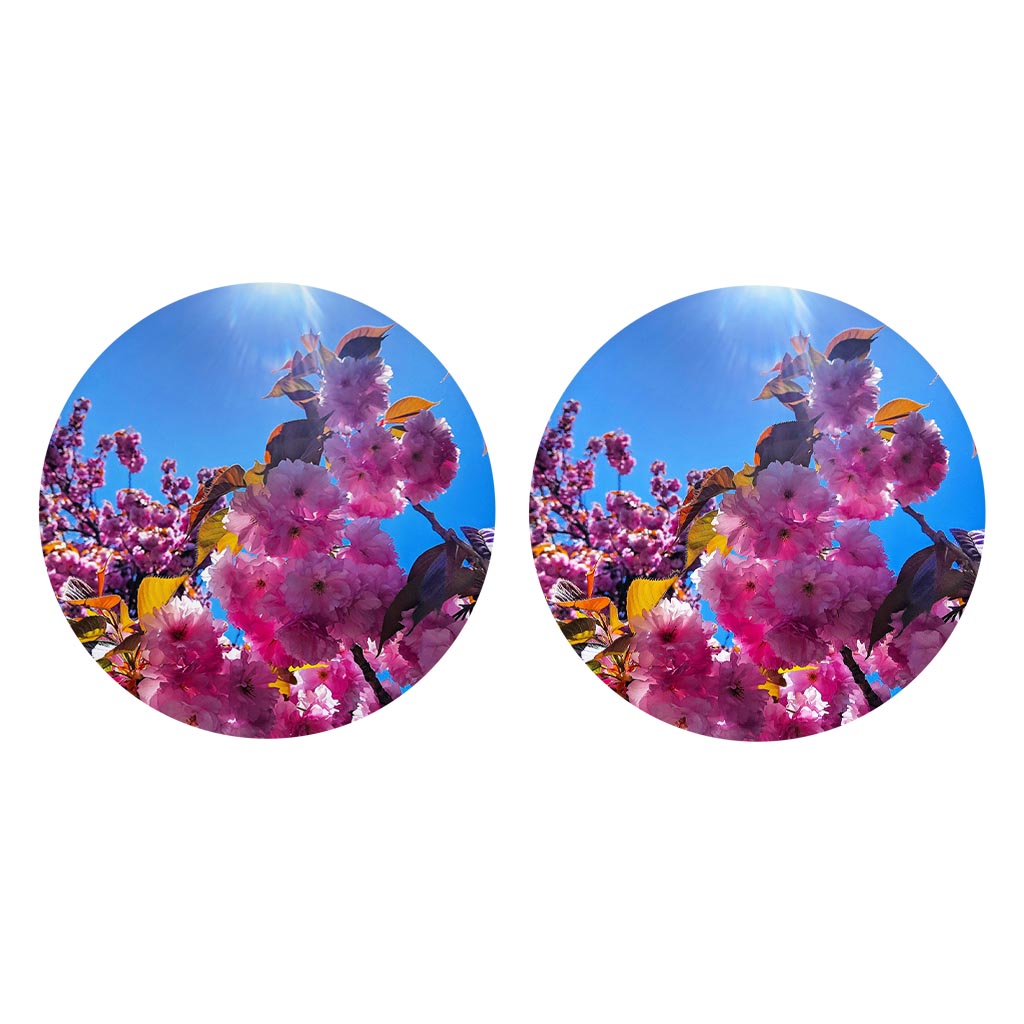 Monokian Cherry Blossoms | Absorbent Car Coasters | Set of 2 | Min 4