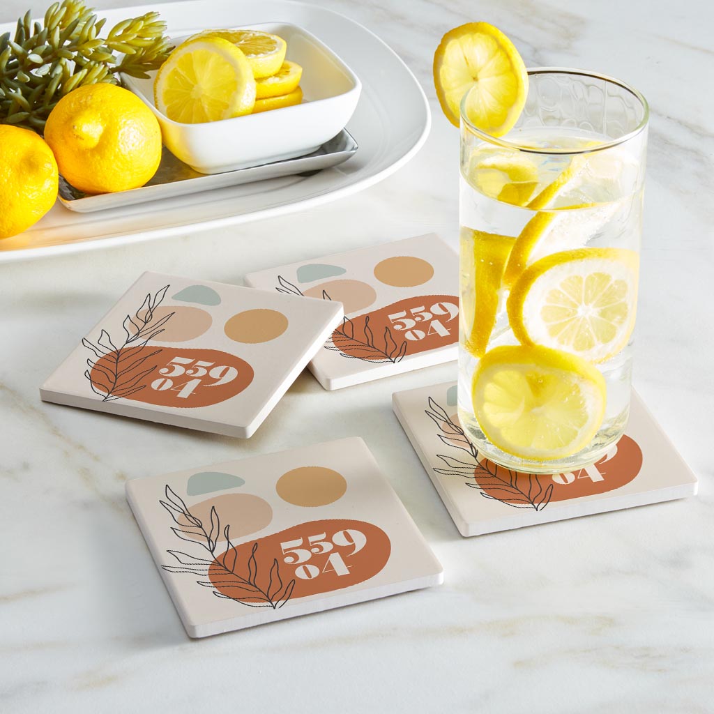 Vintage Groove Zip Minnesota | Absorbent Coasters | Set of 4 | Min 2