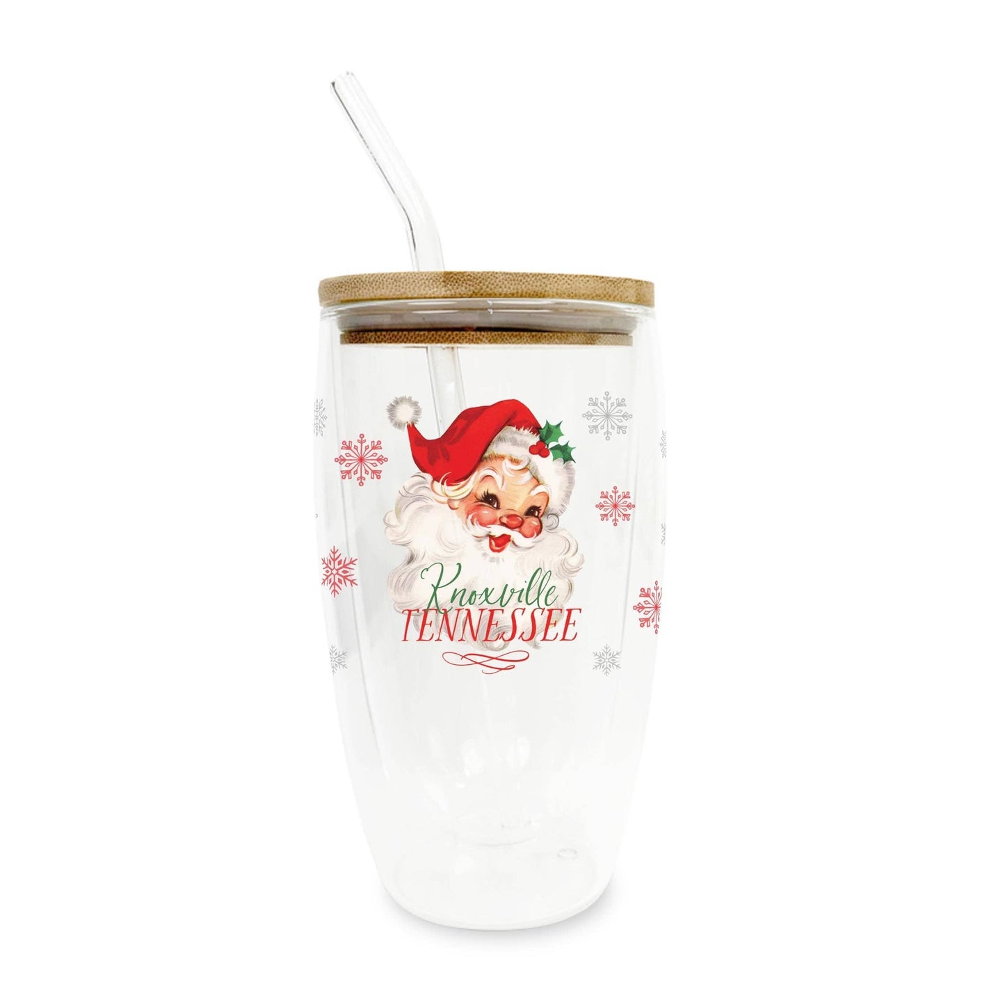 Insulated Glass Tumbler Classic Santa City & State