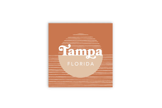 Vintage Groove Half Circle Lines Florida Tampa | Wood Sign | Eaches | Min 2