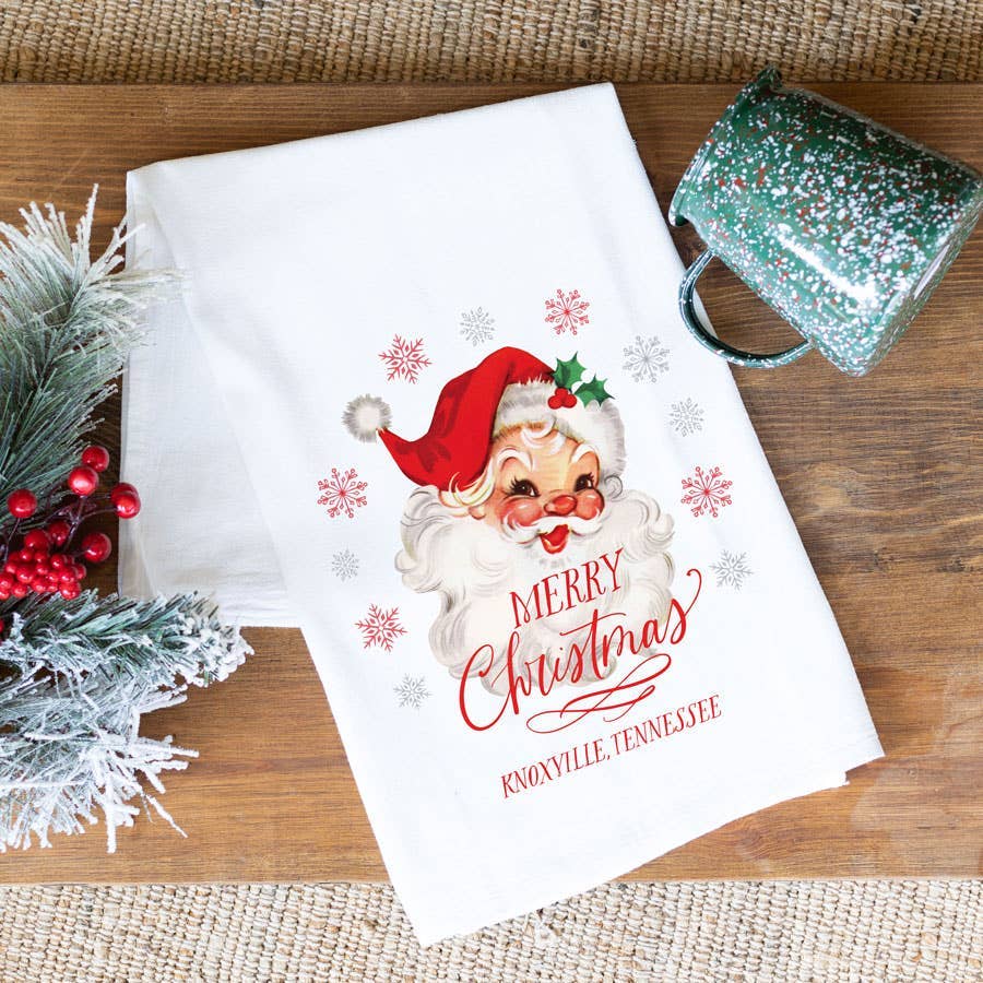 Christmas Tea Towel, Custom Tea Towel, Kitchen Towel
