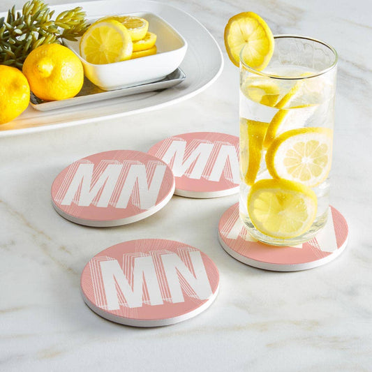 Custom State Set of 4 Coasters Boho Color 8FQAFM