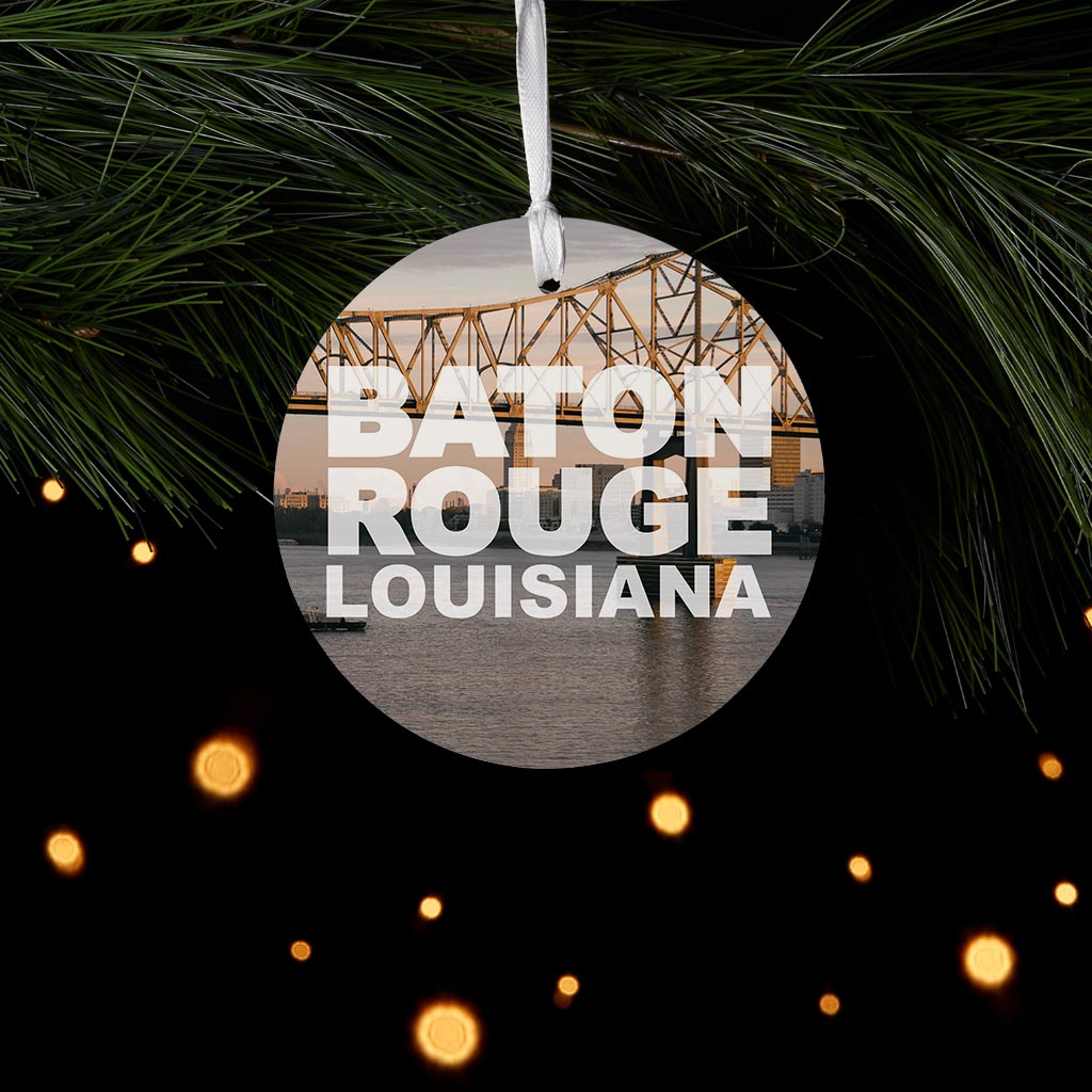 Baton Rouge Louisiana Photo | Wood Ornament | Eaches | Min 6