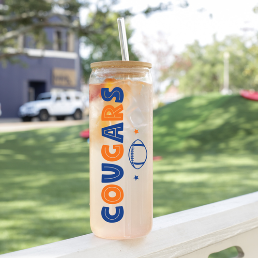 Cold Brew Glass, Game Day, Team Spirit Cup, Custom Gifts