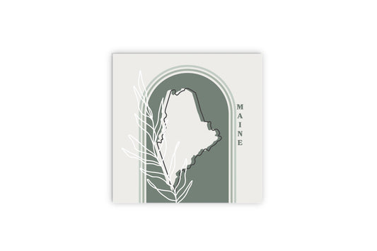 Vintage Groove State With Leaf Maine | Wood Sign | Eaches | Min 2
