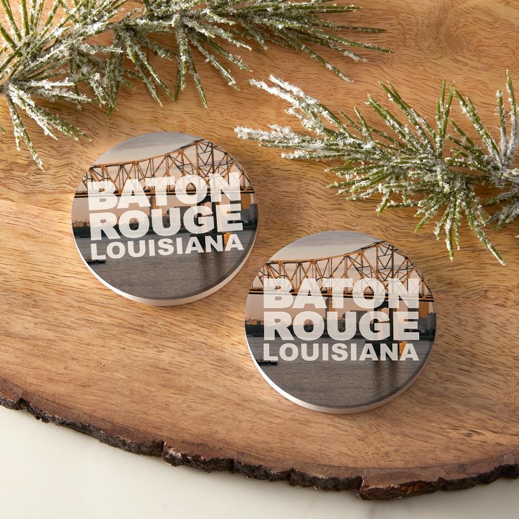 Baton Rouge Louisiana Photo | Absorbent Car Coasters | Set of 2 | Min 4