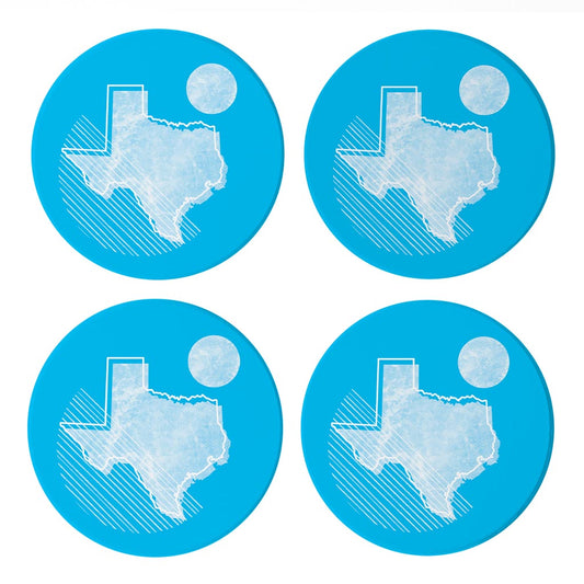 Bright Modern Geometric on Blue Texas