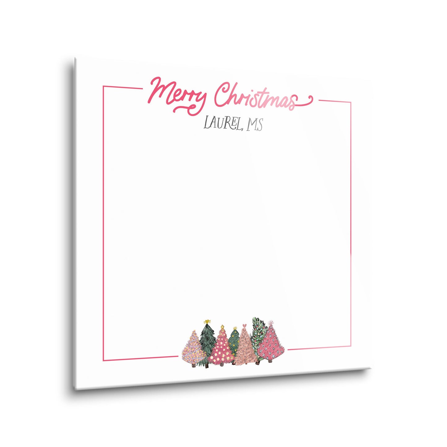 Pink Christmas Trees Notes