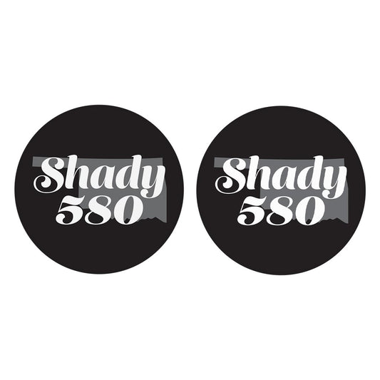 Minimalistic B&W Ardmore Ok Shady 580 Black| Absorbent Car Coasters | Set of 2 | Min 4
