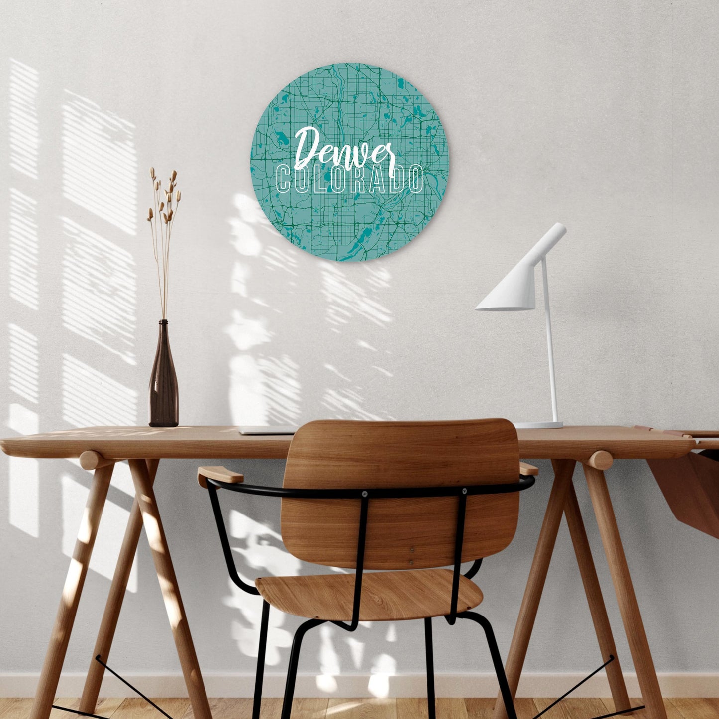 Boho Color Blue Map Colorado Denver | Wood Sign | Eaches | Min 1