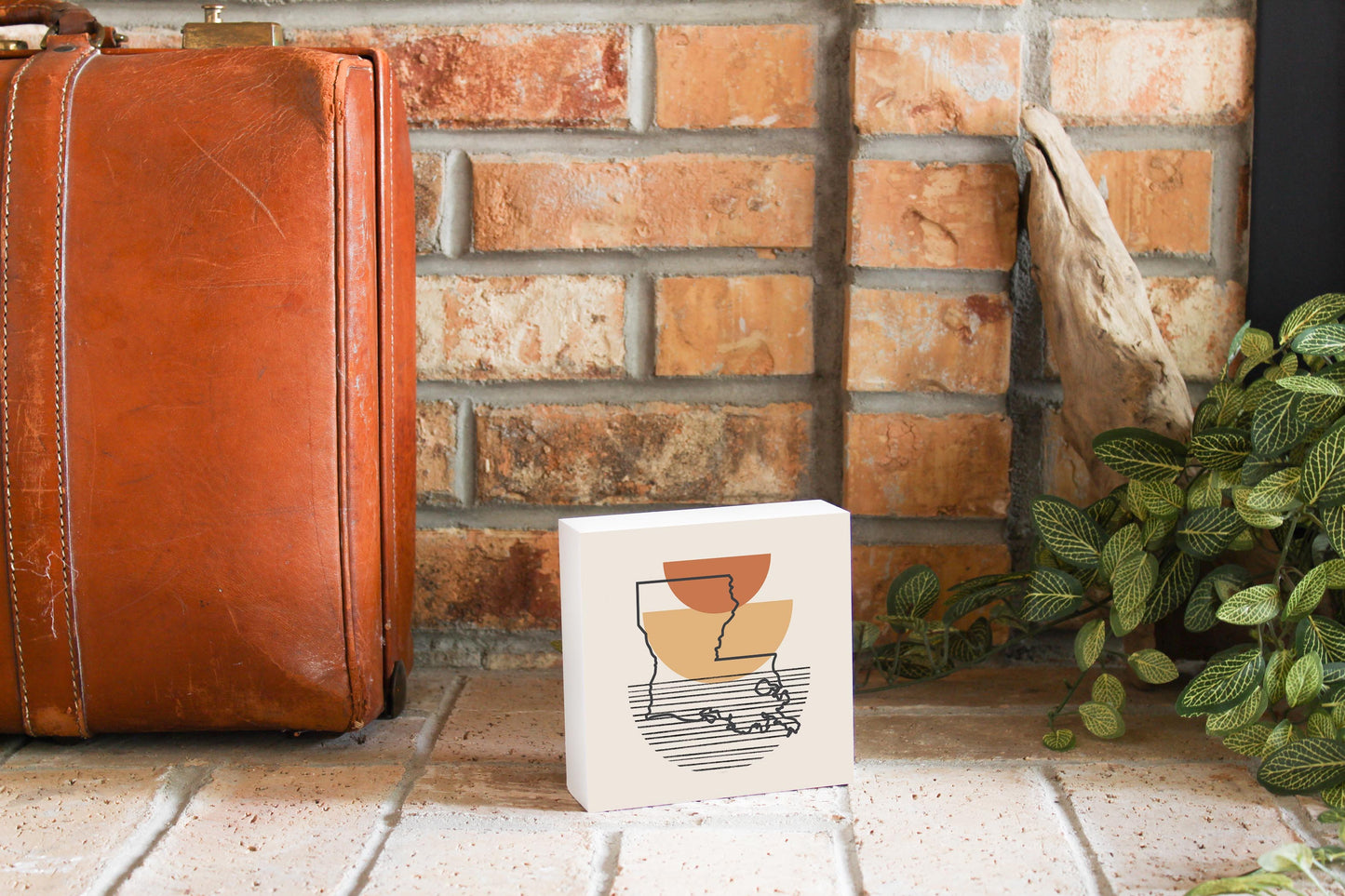 Vintage Groove Shape Stack Louisiana | Wood Block | Eaches | Min 4