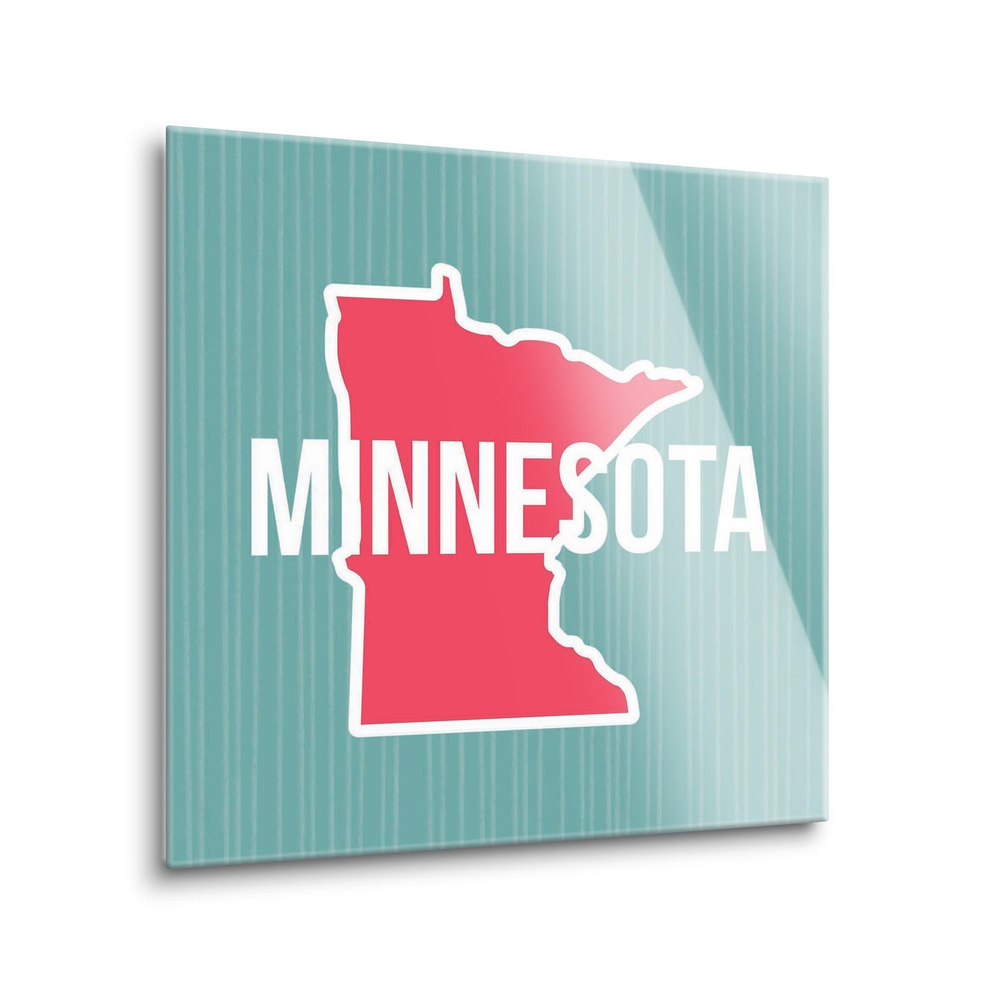 Boho Color State On Blue Minnesota | Hi-Def Glass Art | Eaches | Min 1