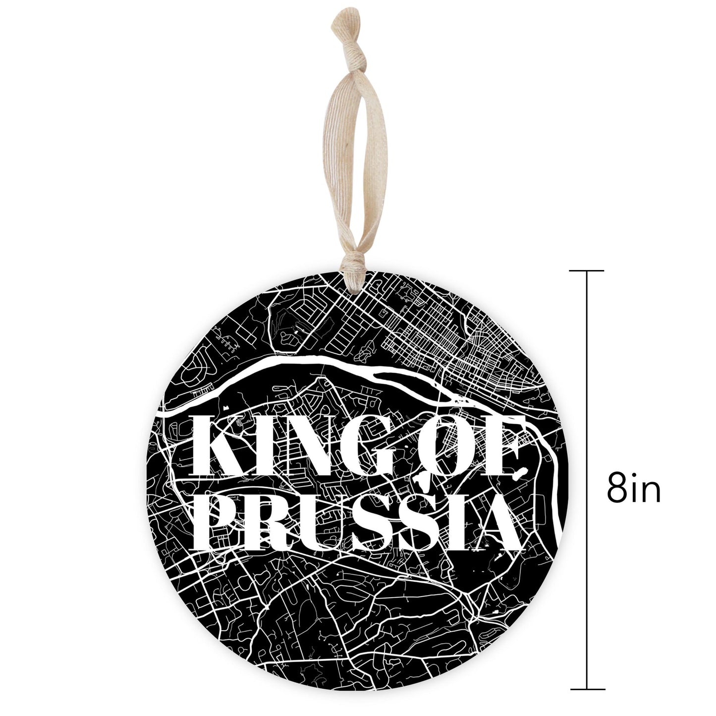 Minimalistic B&W Pennsylvania King Of Prussia Map v2 | 8x8