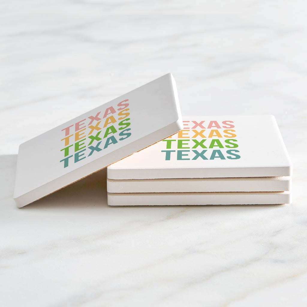Boho Color Repeated State Name Texas