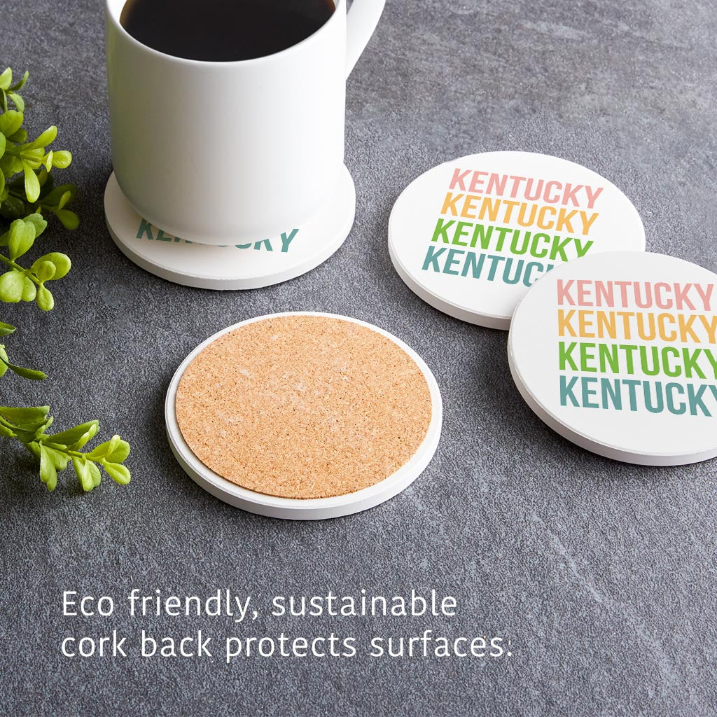 Boho Color Repeated Bardstown| Absorbent Coasters | Set of 4 | Min 2
