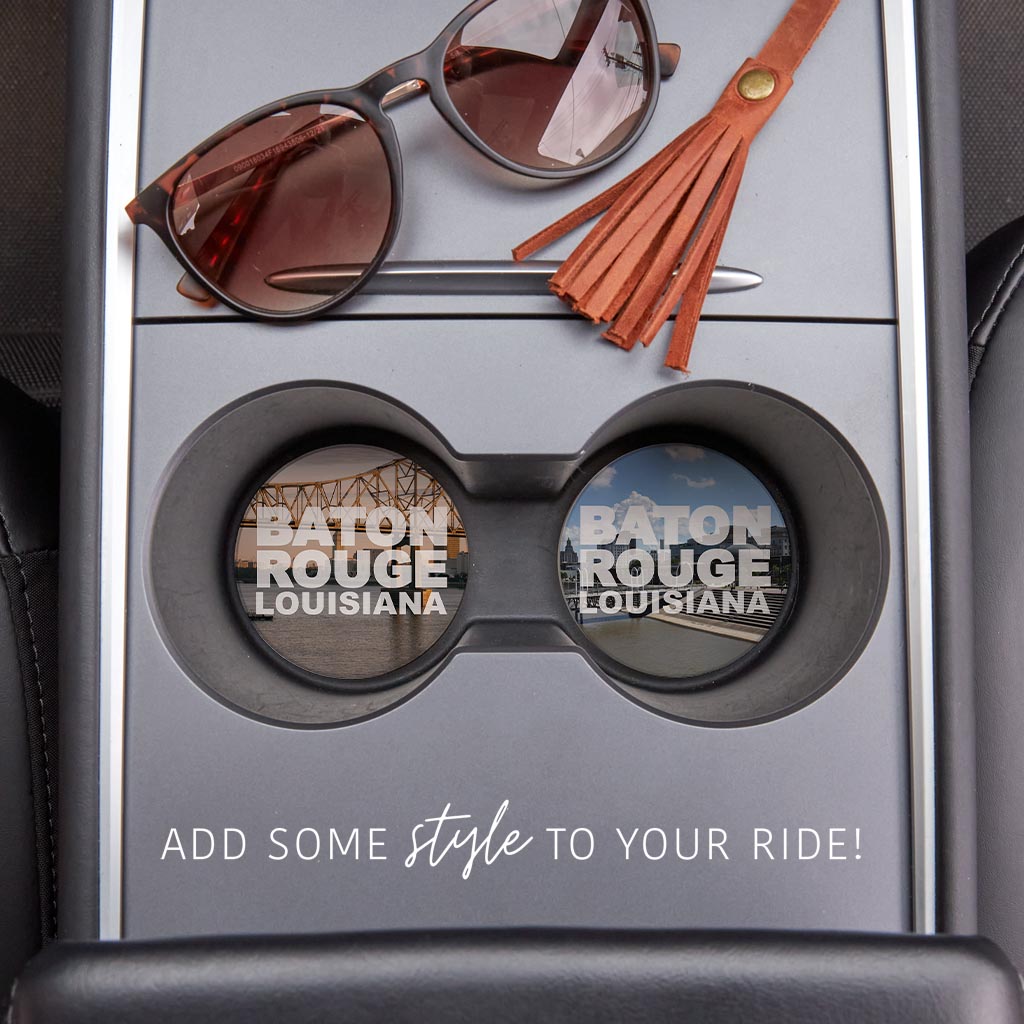 Baton Rouge Louisiana Photo Set | Absorbent Car Coasters | Set of 2 | Min 4