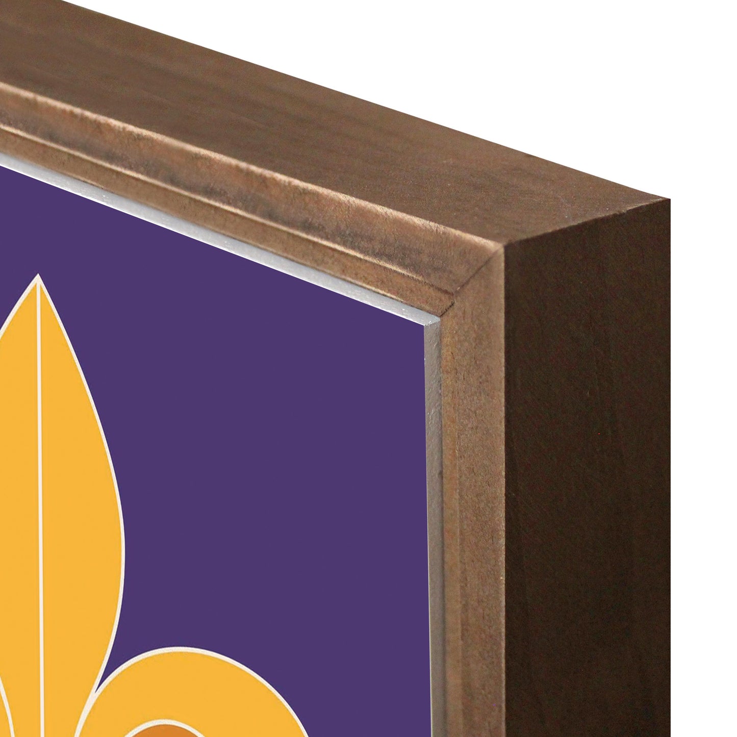 Purple Gold Louisiana Fleur De Lis | Wood Sign | Eaches | Min 1