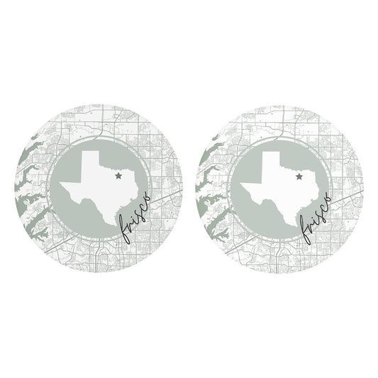 Vintage Groove State Star Map Texas Frisco