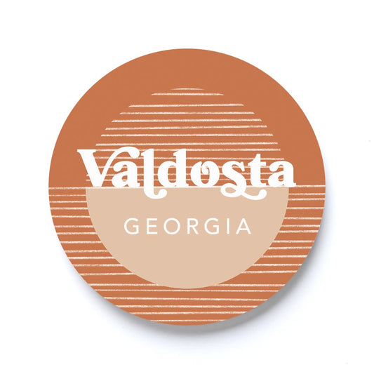 Vintage Groove Half Circle Lines Georgia Valdosta | 2.65x2.65