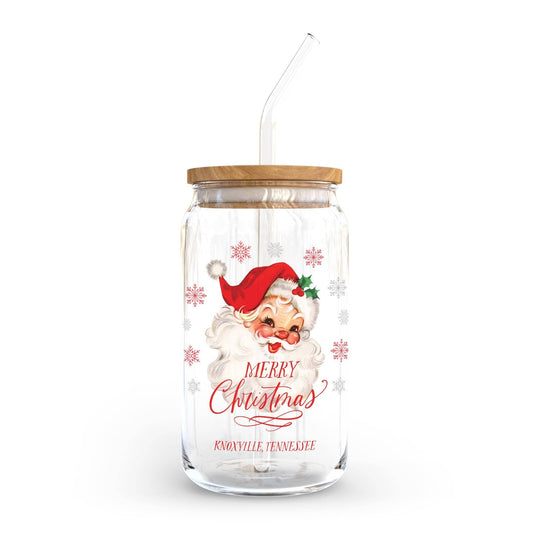 16oz Cold Brew Glass-Classic Santa City & State