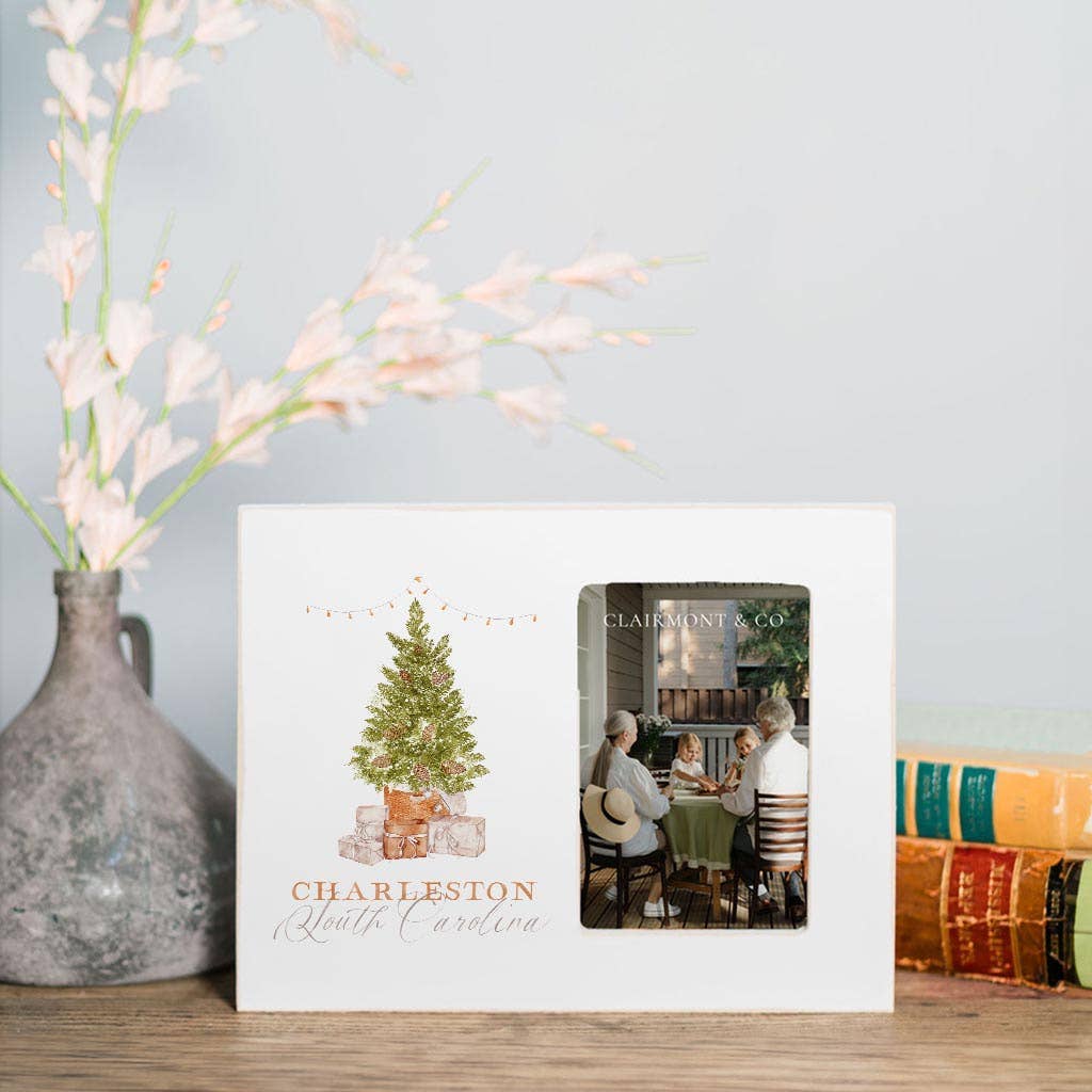 Picture Frame, Christmas Decor, Name Drop, City and State