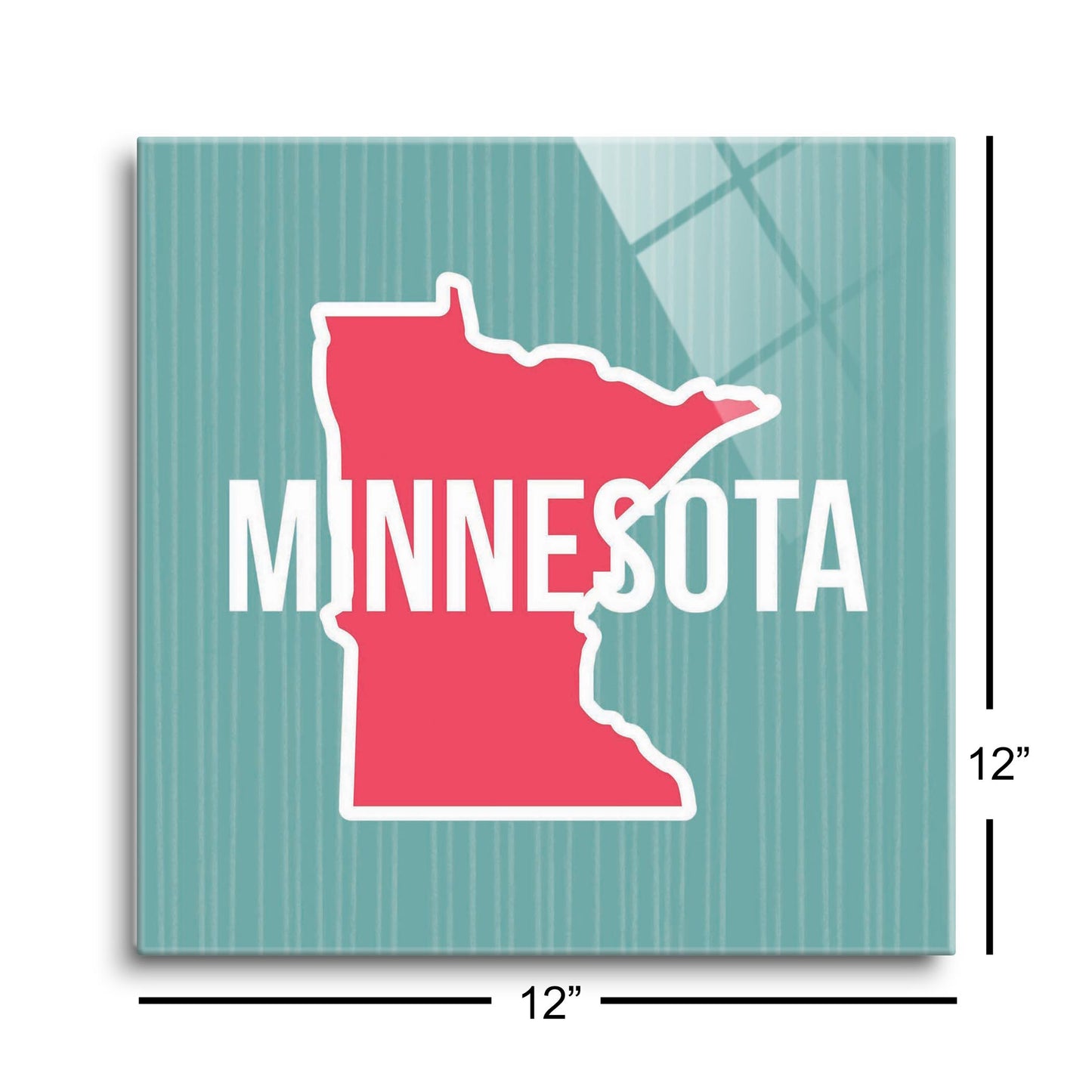 Boho Color State On Blue Minnesota | Hi-Def Glass Art | Eaches | Min 1