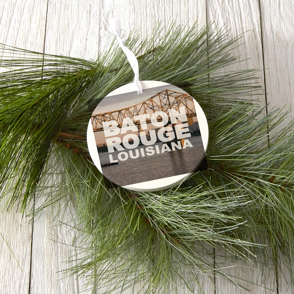 Baton Rouge Louisiana Photo | Wood Ornament | Eaches | Min 6