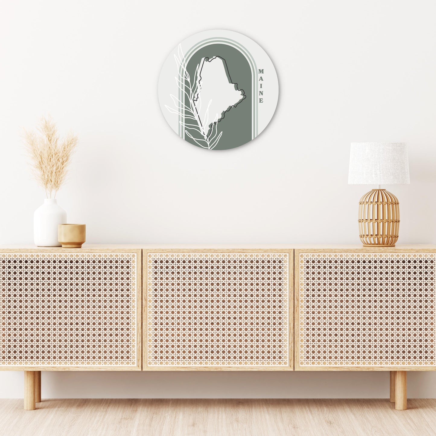 Vintage Groove State With Leaf Maine | Wood Sign | Eaches | Min 1