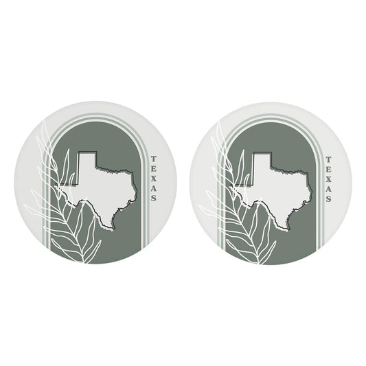 Vintage Groove State with Leaf Texas