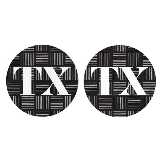 Black and White Abbreviated on Black Texas