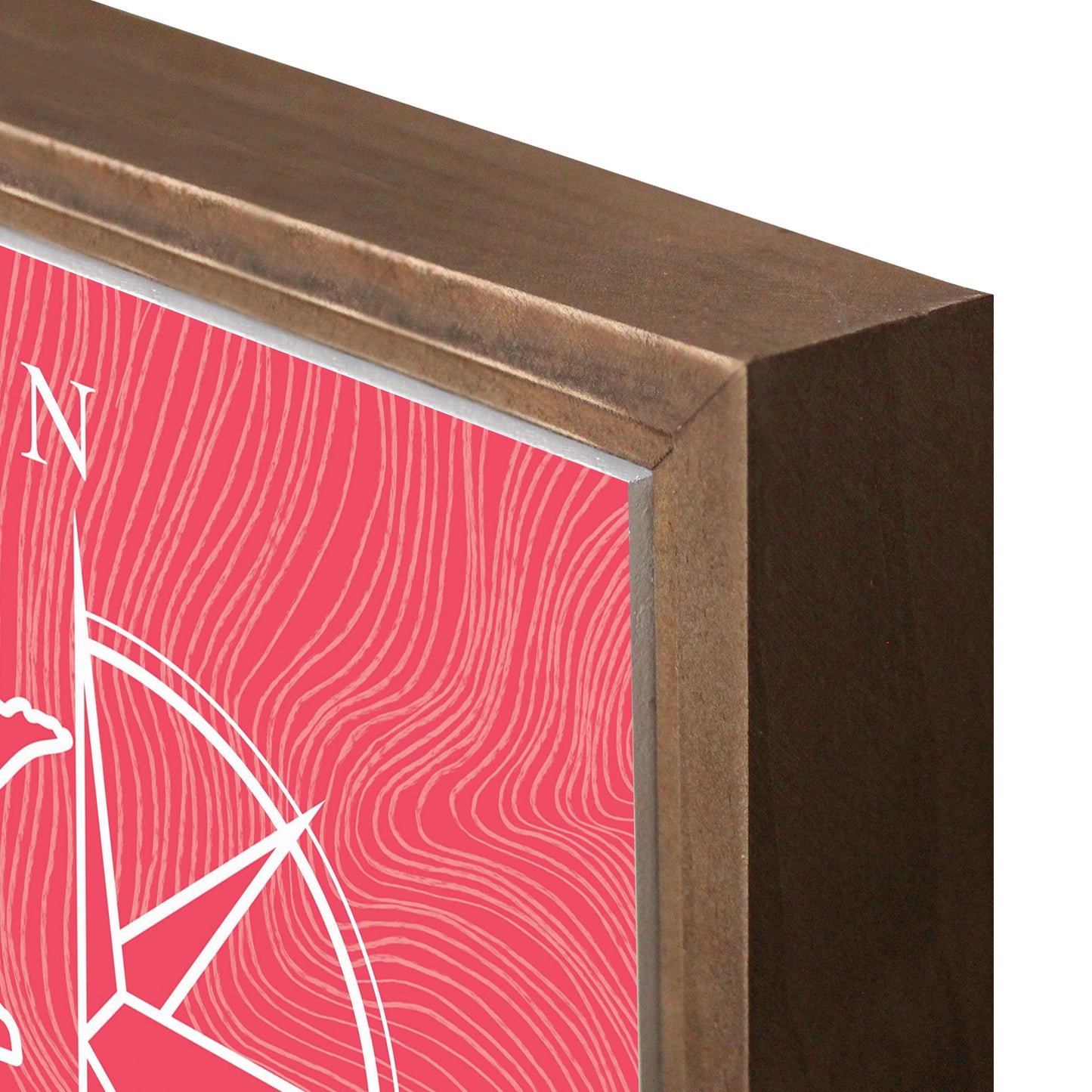 Boho Color Compass State On Pink Minnesota | Wood Sign | Eaches | Min 1