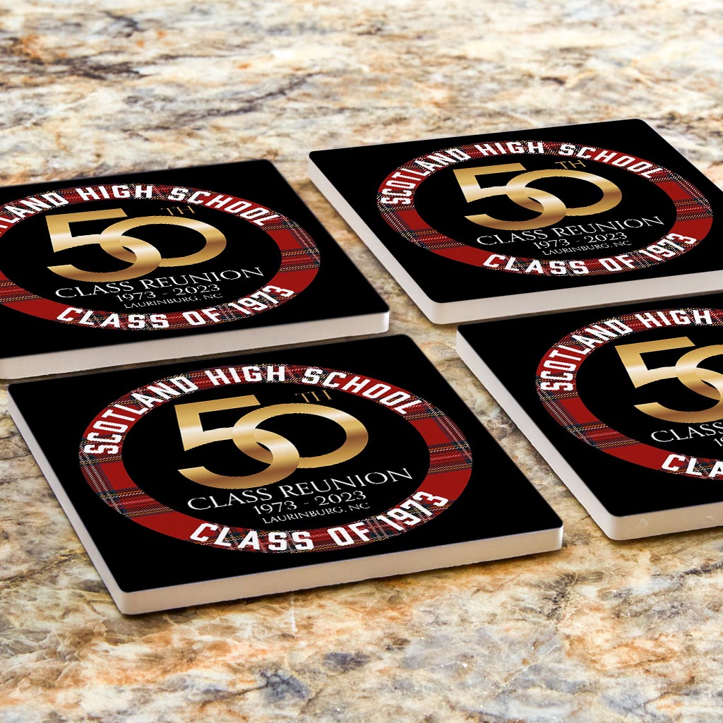 Scotland High School| Absorbent Coasters | Set of 4 | Min 2
