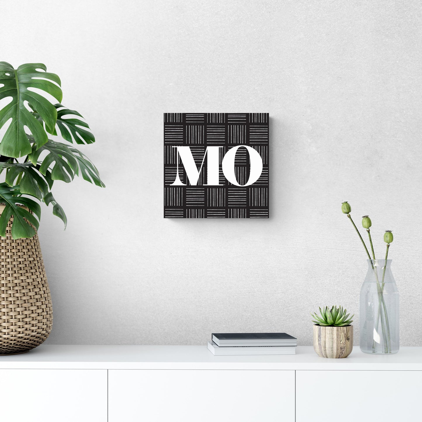 Black And White Abbreviated On Black Missouri | Wood Sign | Eaches | Min 2