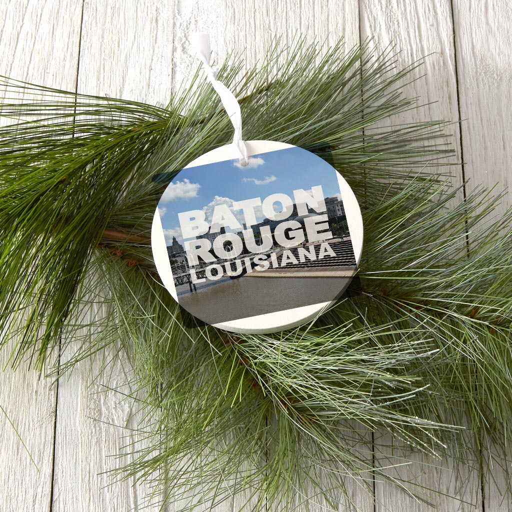 Baton Rouge Louisiana Photo | Wood Ornament | Eaches | Min 6